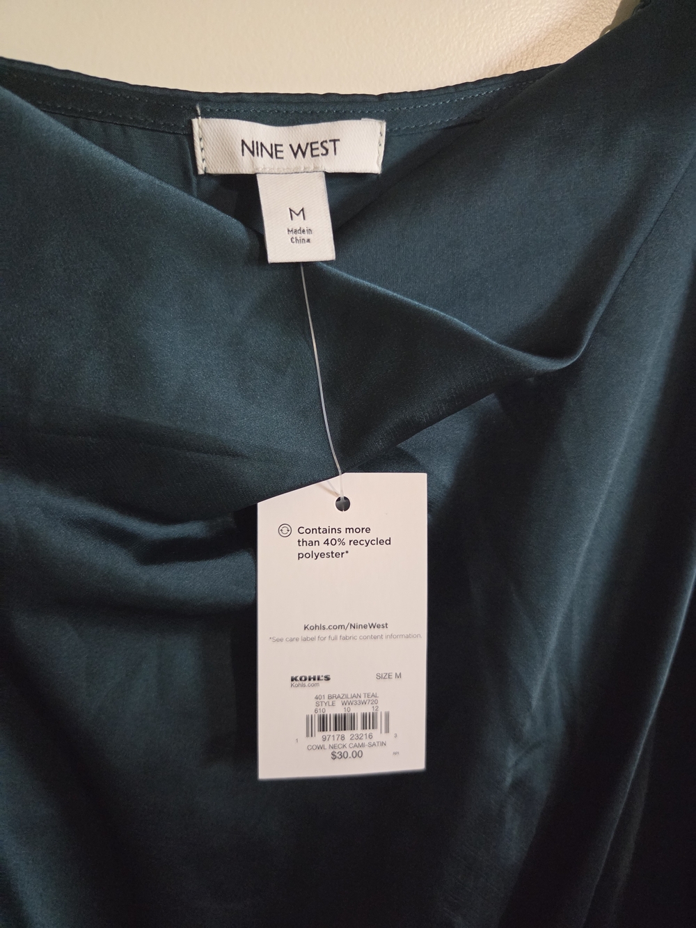 Nine West Women's Teal Satin Jacket - M